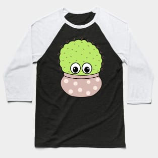 Cute Cactus Design #327: Chunky Cactus In Polka Dot Jar Baseball T-Shirt